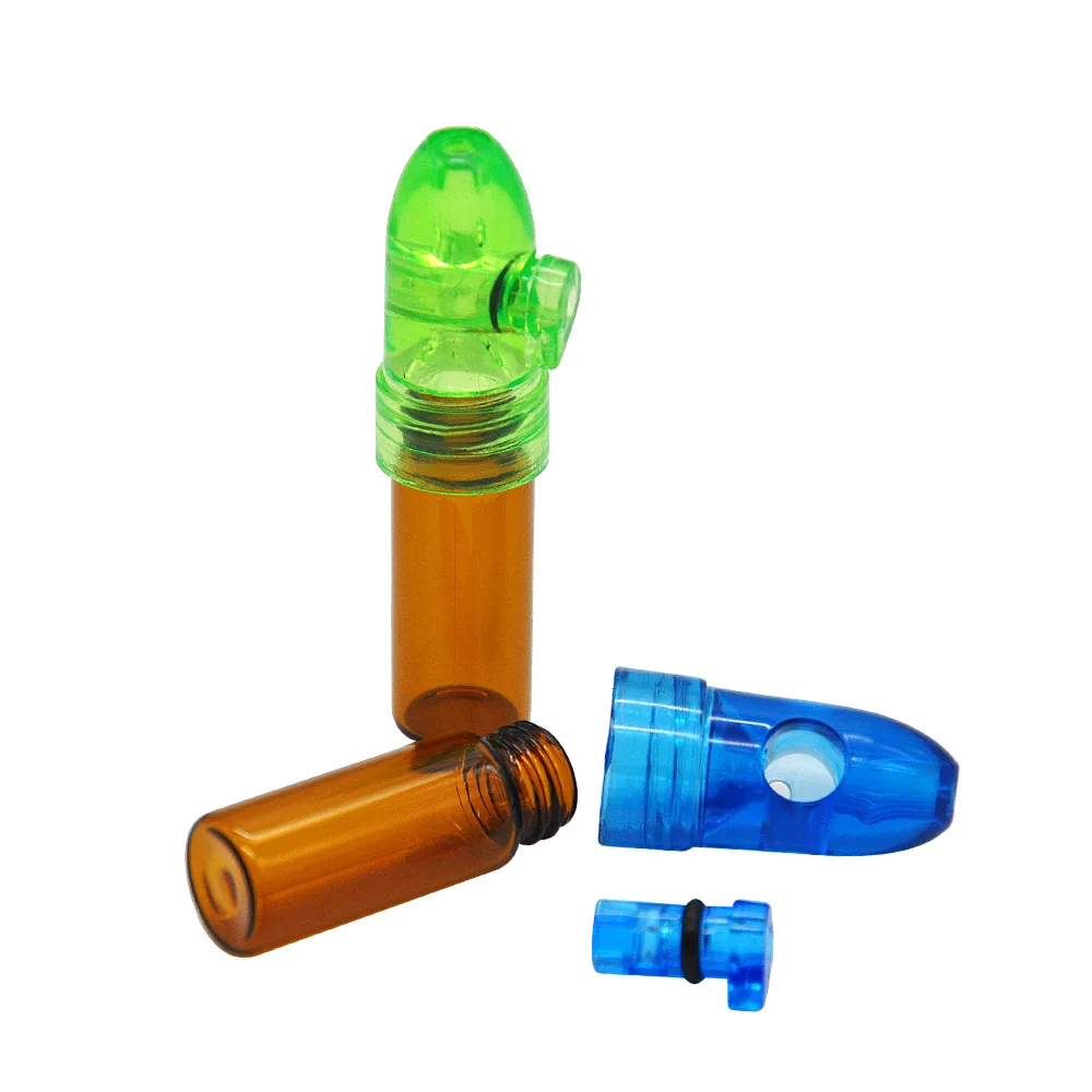 Portable Sand Flip Bottle 53MM 68MM 83mm Container Glass Vial Box Storage Jar Randomly Cap Color