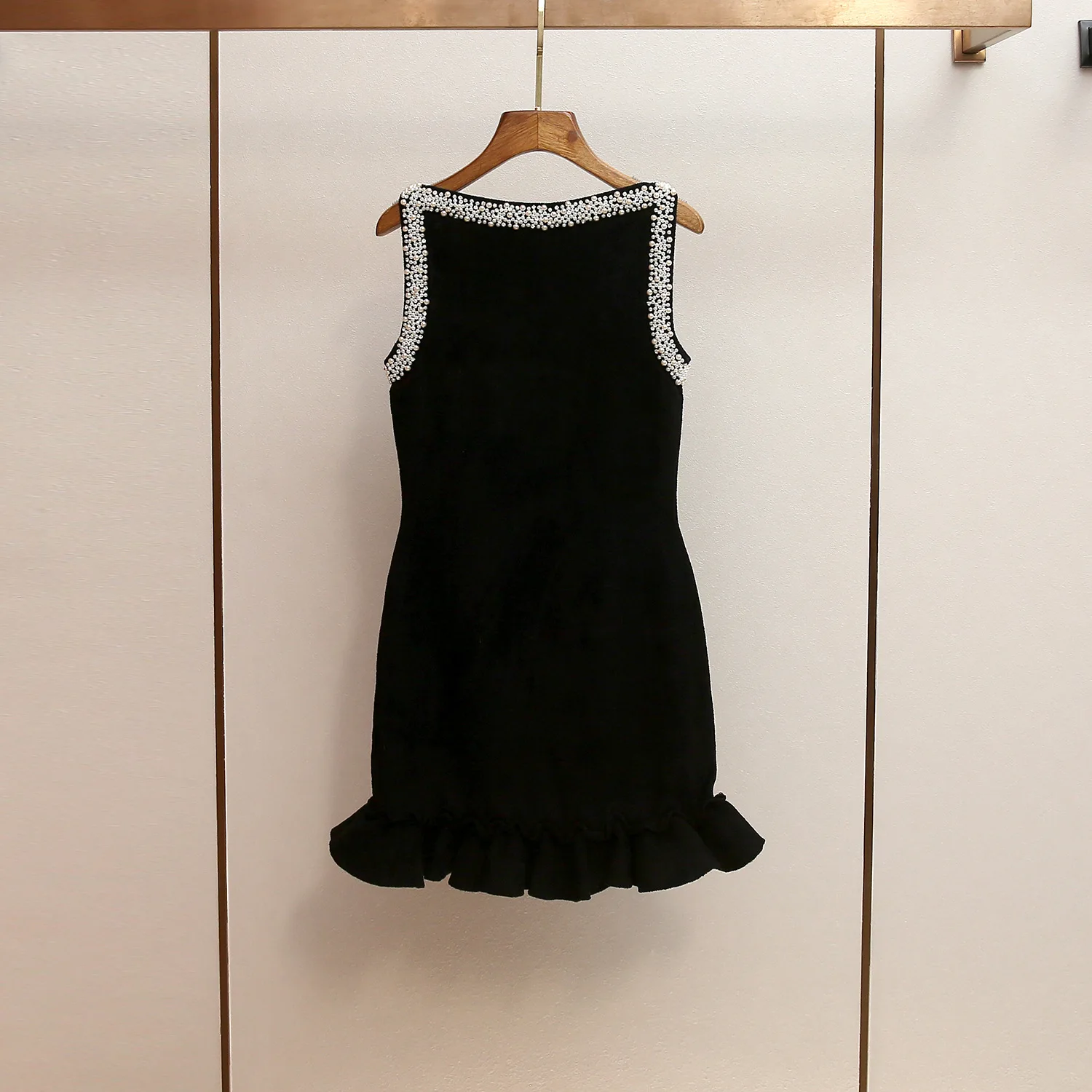 S-home outono inverno novo sle pesado embelezado plissado splice colete sentir veludo dr feminino cintura alta floral a linha saia