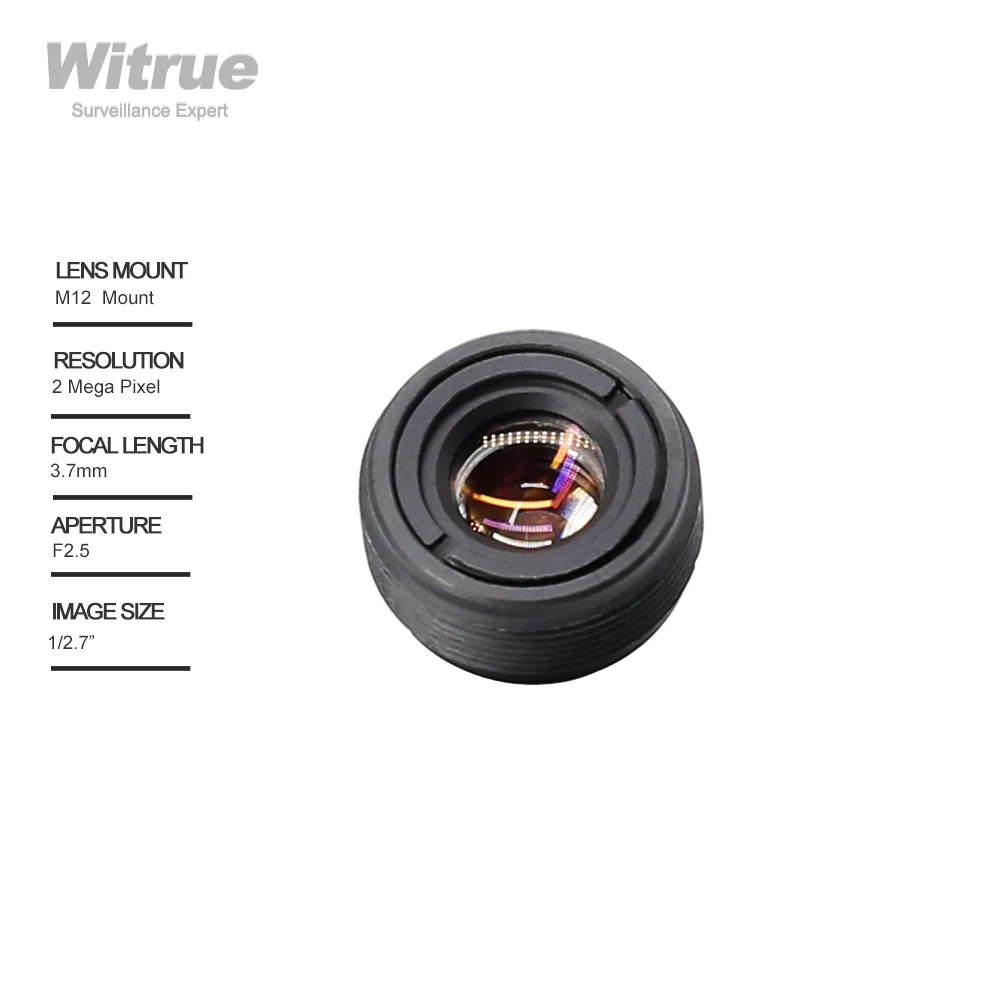 Witrue الثقب عدسة 3.7 مللي متر 2 ميجابيكسل 1080P 1/2.7 "F2.5 M12 جبل ل CCTV الأمن كاميرا