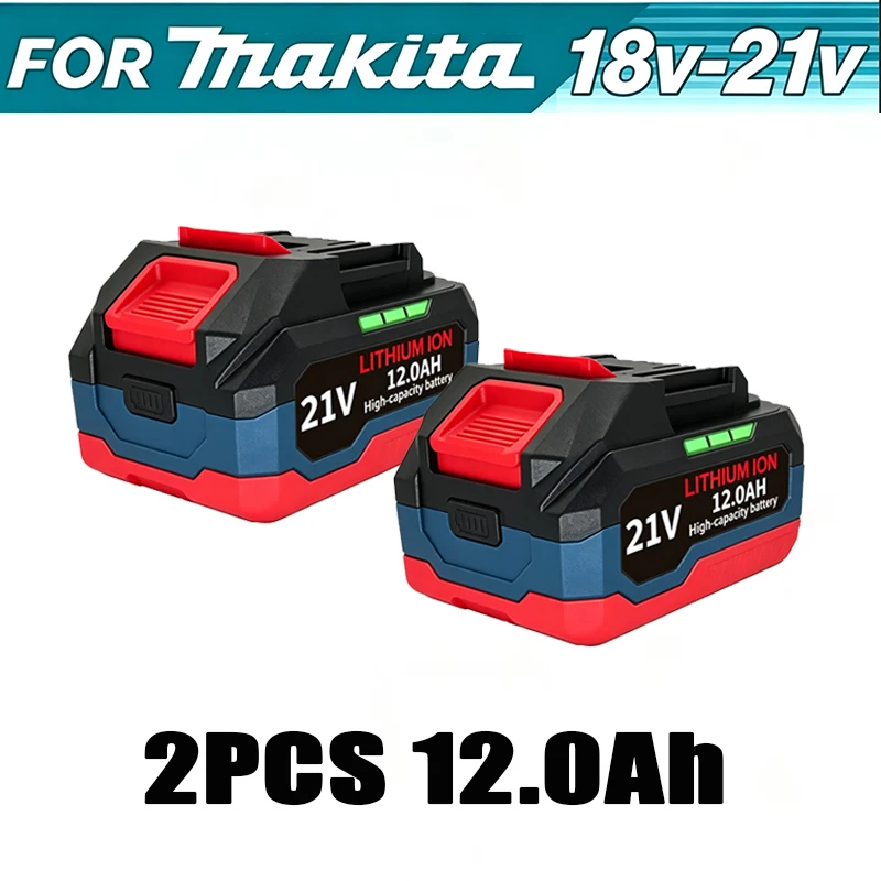 Durable 21V Li-ion Power Tool Battery For Makita18V Battery Hand Tools Cordless Screwdriver Drill Rechargeable Battery Accessory