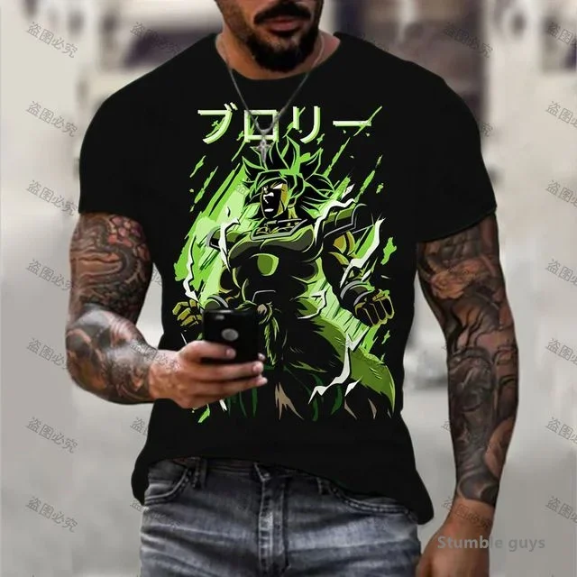 2026 Summer Unisex Urban Style Anime Dragon Ball T-shirt Goku Kakarot Vegeta Super Saiyan Oversized
