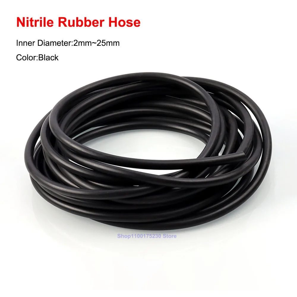 

1Meter Black Nitrile Rubber Fuel Tube NBR Petrol Diesel Oil Line Hose Pipe Tubing Inner Diameter 2mm~25mm