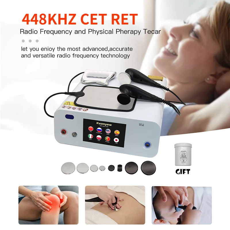 High-quality INDIBA 448KHZ High-frequency Radio Wave Deep Warmth 12CM Physical Technology Lose Weight and Firm the Skin Relieve Muscle Soreness Biological Microcurrent Tecar CET RET Massage for Shaping