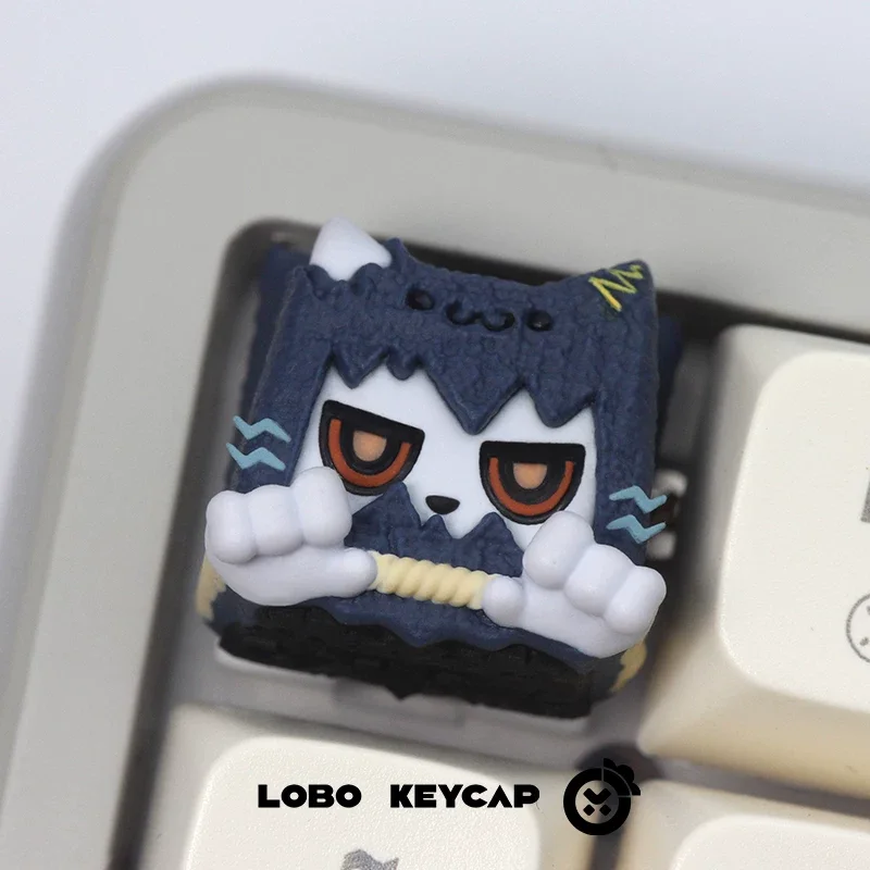 Tecla original de Lobo, diseño - Keycap Artisan Anime reseña y precio