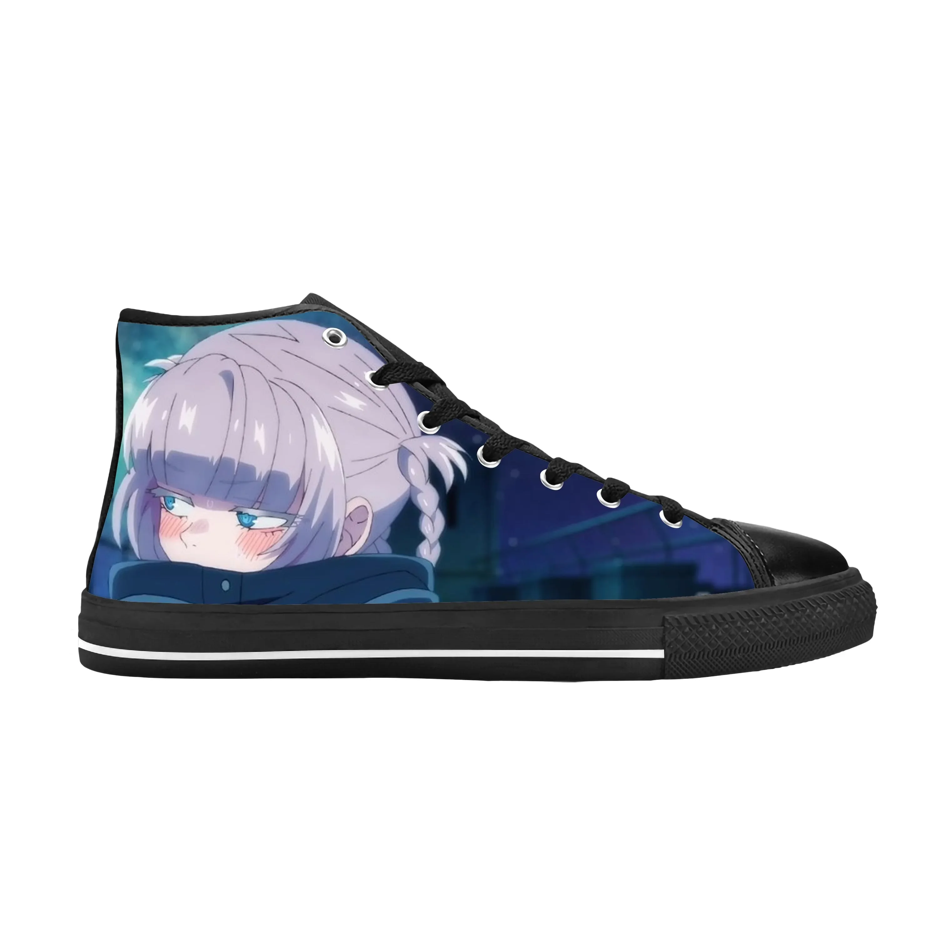 Japanse Anime Call Of The Night Nanakusa Nazuna Casual Stoffen Schoenen Hoge Top Comfortabele Ademende 3d Print Heren Dames Sneakers