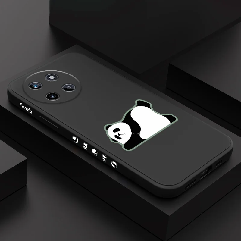 

Panda Yoga Phone Case For OPPO Realme 11 10 9 9i 8 8i 7 Pro Plus C35 C21Y C25Y C25 4G 5G Liquid Silicone Cover