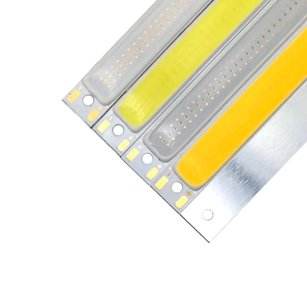 10pcs 60x8mm 2V 3V LED COB Light 3.7V Chip On Board Light Bar Warm Cold White Blue Red Color 1W 3W LED Lighting Work Lamp DIY