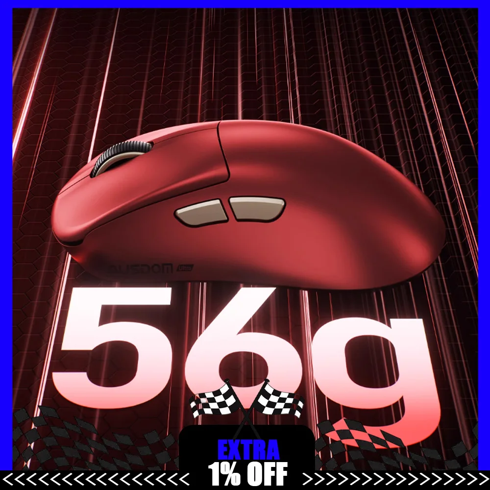 

AUSDOM G04 Ultra Mouse Трехрежимная мышь PAW3395 Paw3950 Беспроводная 8000 Гц Скорость заката Легкие игровые мыши Аксессуары для ПК для геймеров