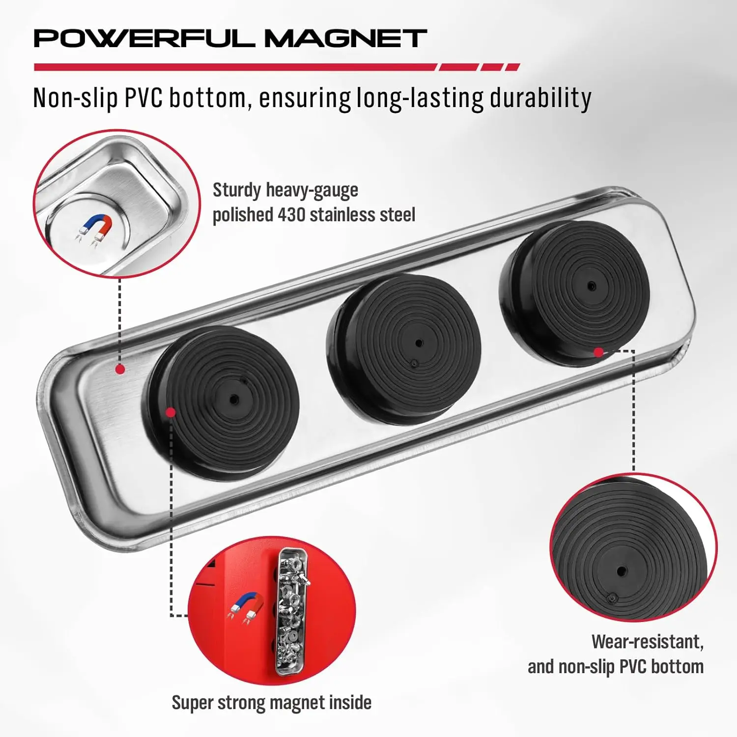 SEDY Spazzatrice magnetica da 17 pollici Rullo magnetico per chiodi Magnete per carichi pesanti Strumento di rotolamento per chiodi con impugnatura telescopica regolabile