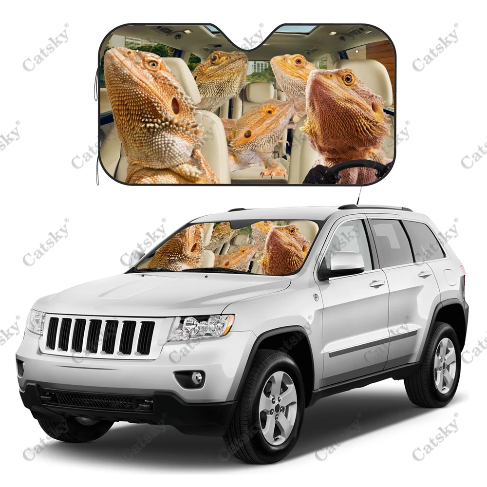 

Bearded Dragon Car Sunshade,Car Decor Lovers Gift,Windscreen Sunshield for Car Window Sunshade Cover Foldable Uv Ray Reflector