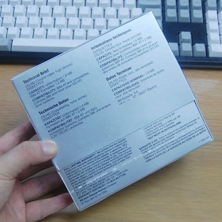 5.25inch floppy disk 3mimport1.6m high density computer disk 5inch floppy disk