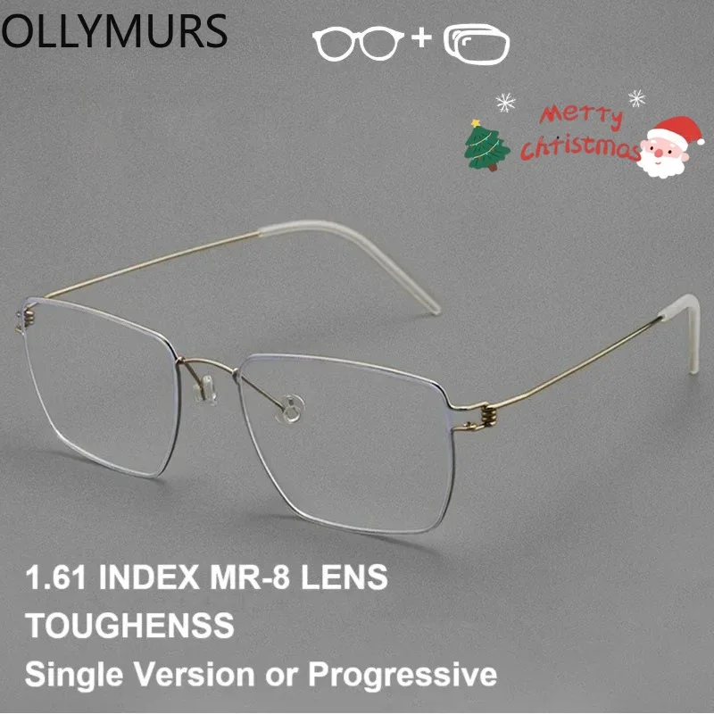 

KIZN Denmark Titanium Prescription Glasses Men Women Fashion Simple Screwless Eyeglasses Ultralight Eyewear Gafas