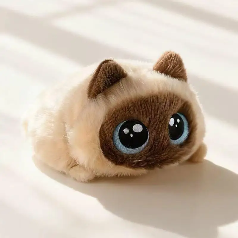 Soft Cartoon Fat Cat Plush Toys Cute Animals Siamese Kitten Lovely Stuffed Doll Mini Cat Plush Squeeze Toy Companion Toy