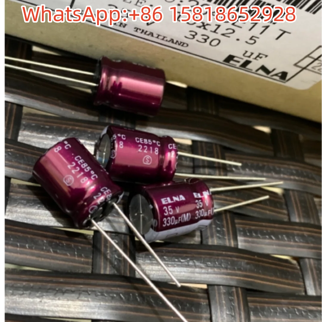 5pcs 330UF 35V Japan ELNA audio capacitors 35V330UF 10*12.5 RA3 purple red robe