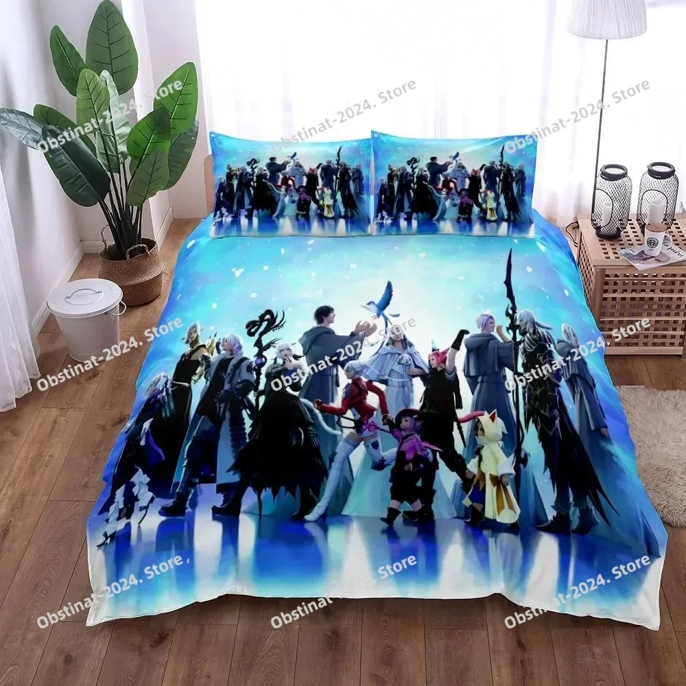Knight Flame Duvet Cover Set UK Single Double King US Twin Full Queen Size Anime Bed Linen Set