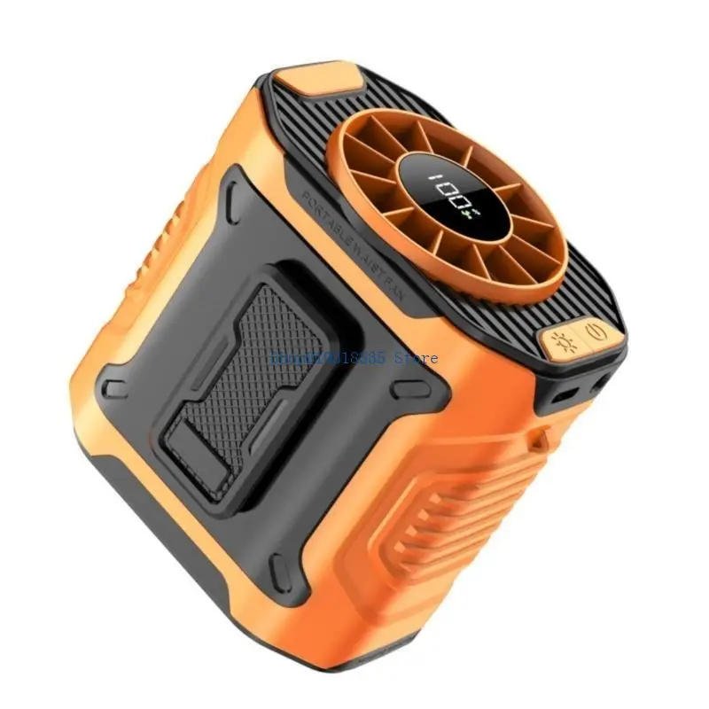 Multiple Position Personals Fan With LED Light 249g Rechargeable For Outdoor
