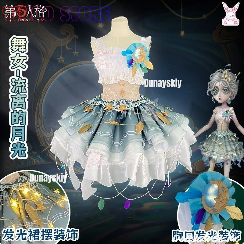 لعبة الهوية الخامس الانجراف ضوء القمر مارغريثا زيل تأثيري حلي مجموعة كاملة أنثى راقصة تأثيري الزي الرسمي شعر مستعار الأحذية الدعائم