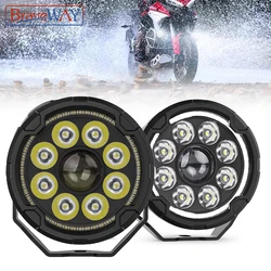 BraveWAY LED Spot Light for Motorcycle ADV GS ATV UTV Yellow Fog Lights/ Work Light / Driving Lamps /Headlight