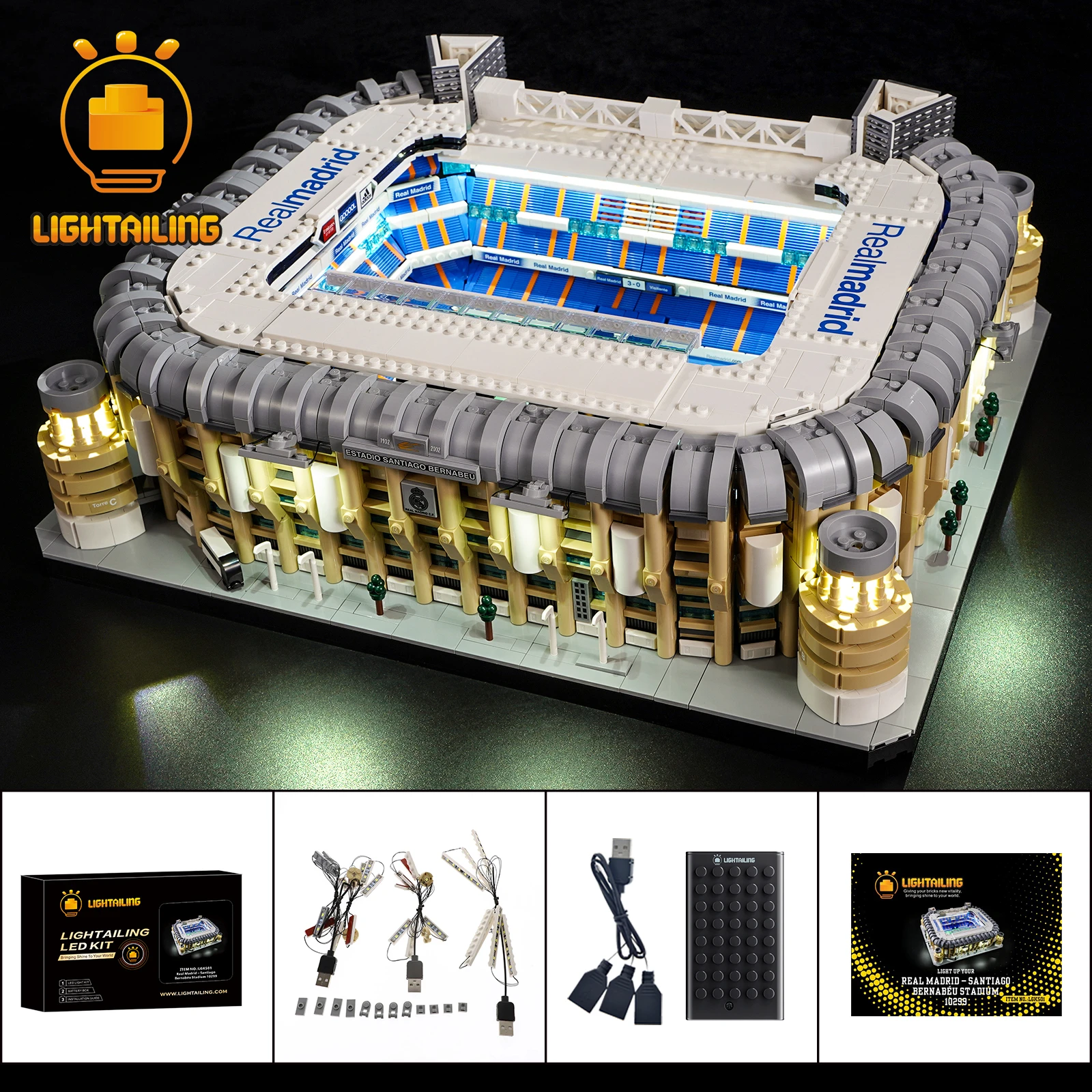 

LIGHTAILING LED Light Kit for 10299 Real Madrid Santiago Bernabeu Stadium Building Block Set (NO Model) Toys for Children