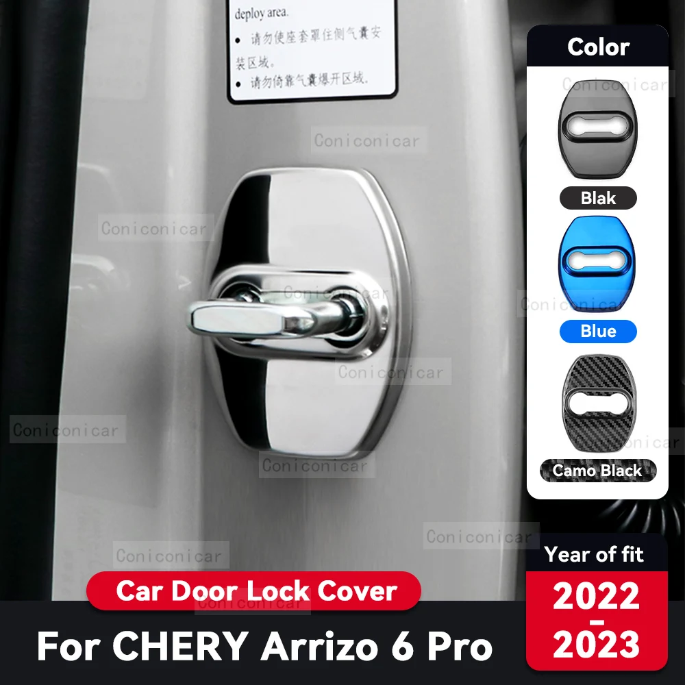 For CHERY ARRIZO 6 Pro 2022 2023 Car Door Lock Protection Cover Anti rust Stainless Steel Auto Interior Decoration Accessories