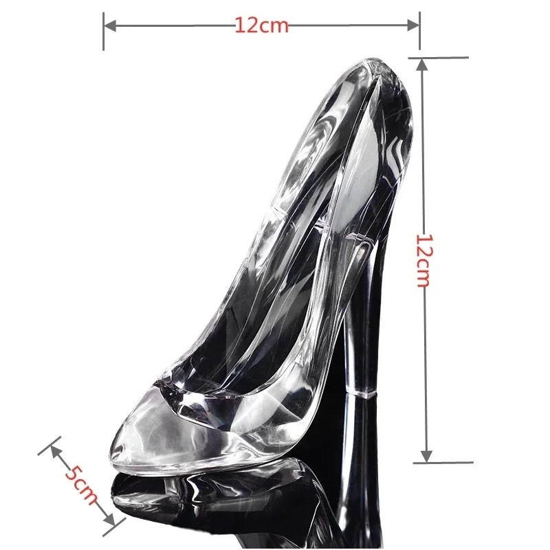 Girl Imitation Fairy Tale Crystal Shoes Slipper High Heels Sandals Toy Party Gift Birthday Wedding Decoration Ornament Ceremony