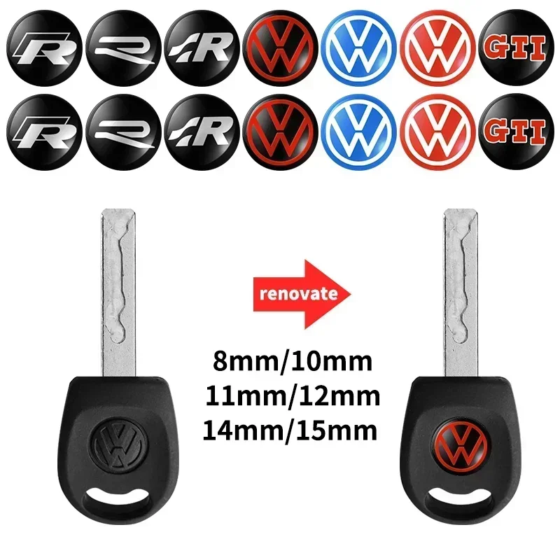 Car Key Sticker Auto Control Keychain Badge Accessories For Volkswagen Tiguan Bora POLO PASSAT CC Touran GOLF Jetta Arteon