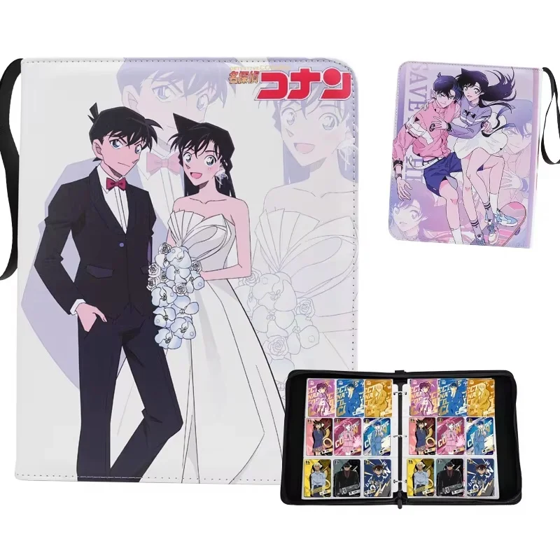 

400/900pcs Detective Conan Card Album Book Folder 4/9 Card Slots Collections Zipper Double Pocket Zipper Card Binder Holder Gift