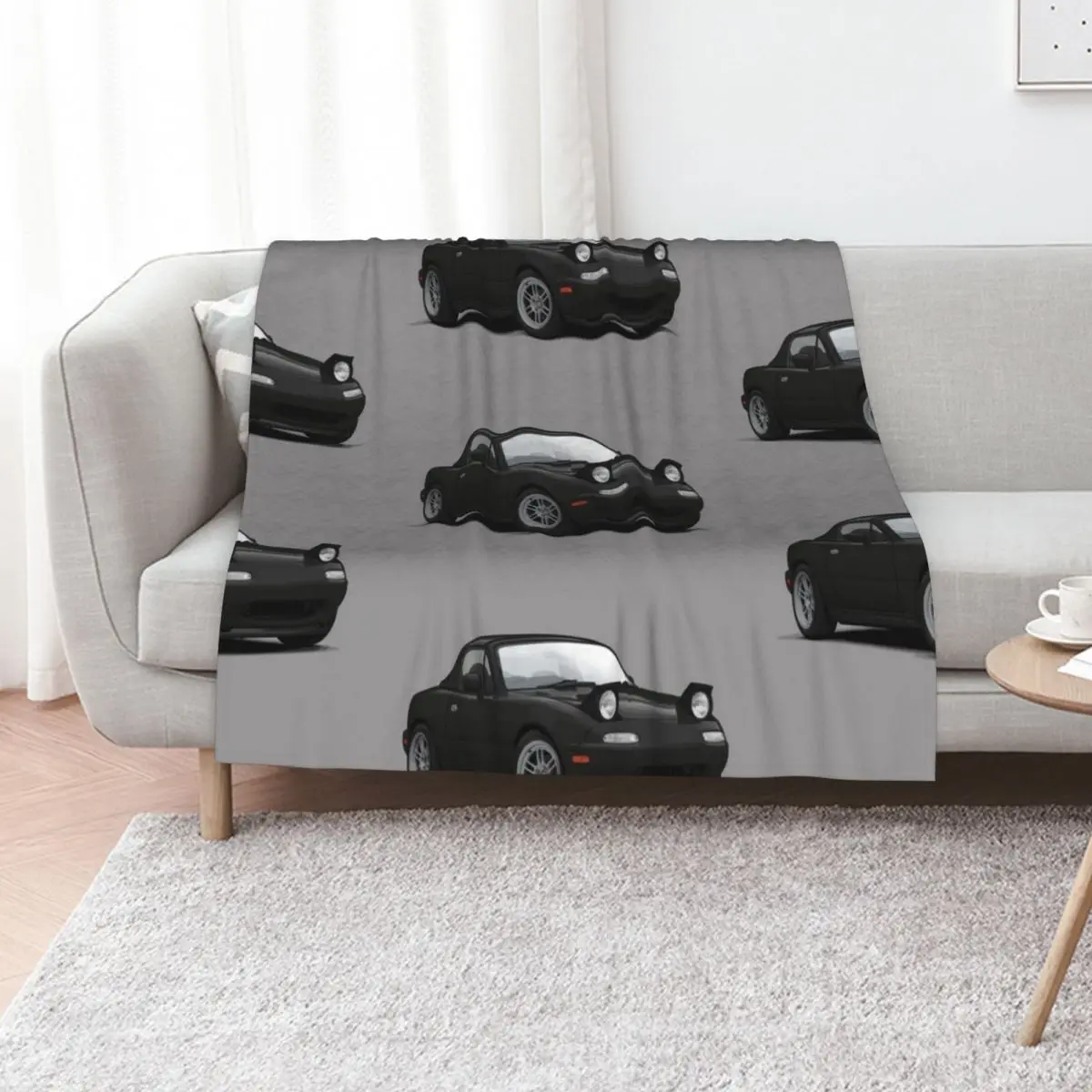 

Mx5 / Miata NA MK1 illustration Throw Blanket wednesday Single Fashion Sofas Flannel Blankets