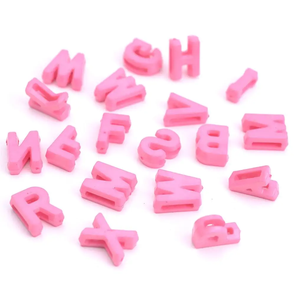 100 Stück 12 mm mehrfarbige zufällige Buchstabenperlen, Acryl-Alphabet-Perlen für Schmuckherstellung, DIY-Armband, Halskette, Schlüsselanhänger, Zubehör – Detail 7