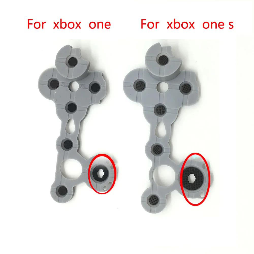 Botón de goma conductora de silicona de repuesto para controlador Xbox One, almohadillas de botón de tecla de contacto para XBOX ONE S, pieza de reparación de mando