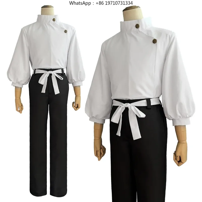 JJK Manga Anime Cosplay Costume Wig Jacket Black Pants Uniform Rose Net Synthetic