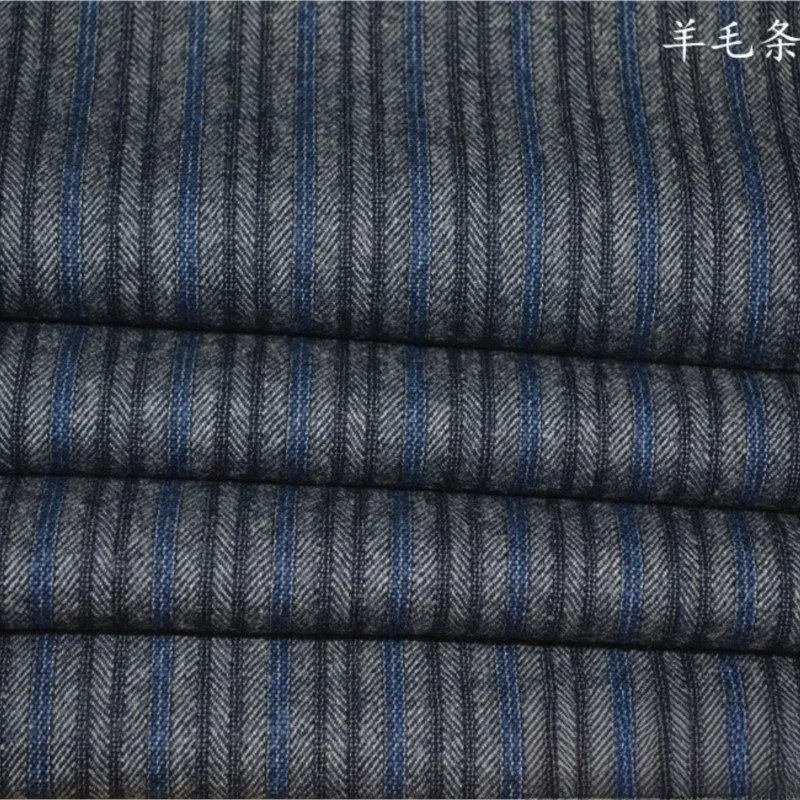 

This black and blue striped fashion fabric suit trousers skirt set