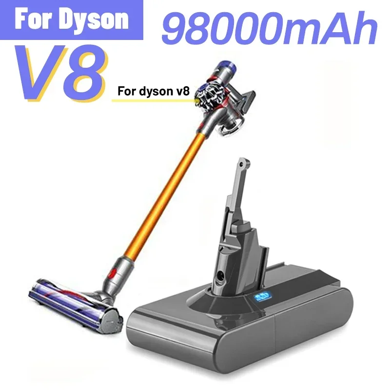 

Сменный аккумулятор Dyson V8 21,6 В 98000 мАч для абсолютного беспроводного пылесоса Dyson V8, ручной пылесос, аккумулятор Dyson V8