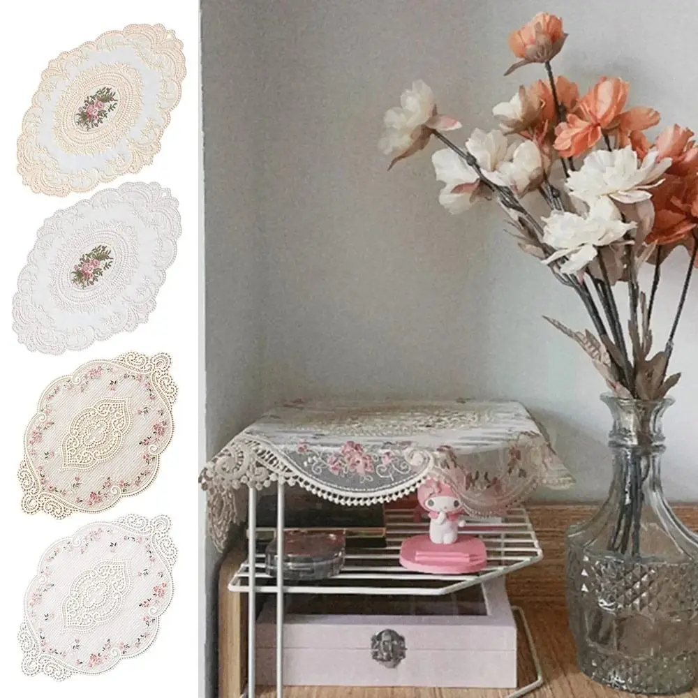 Napkin Lace Embroidered Coaster Kitchen Accessories Photo Prop Insulation Dining Mat Party Wedding Home Decorations