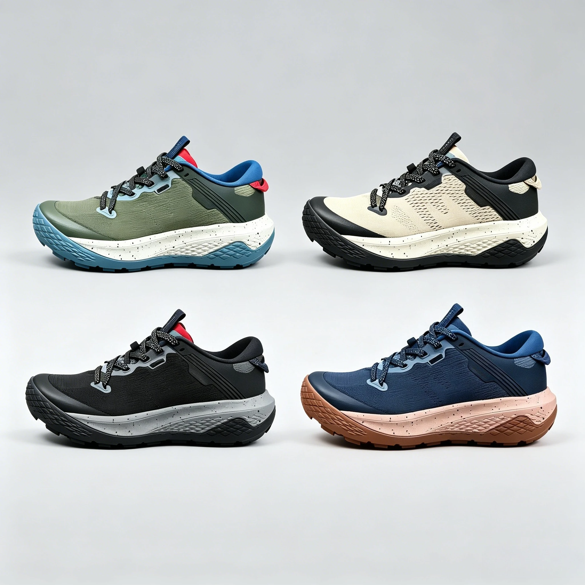 

Wide Foot Men's Waterproof All Terrain Hiking Shoes Shock Absorbing and Wear- Resistant Running Shoes Anti Slip Walking Shoes