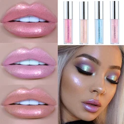 Handaiyan Lip Gloss Longlasting Glitter Lip Glaze Lipstick Liquid Waterproof Moisturize Luminous Shimmer Shiny Lipgloss Makeup