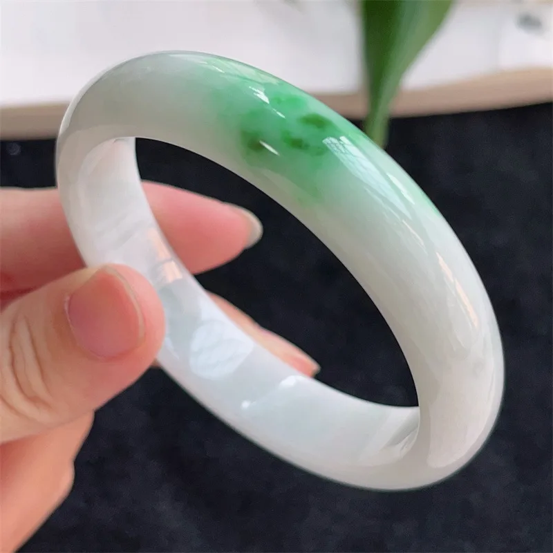 Zheru Jewelry Natural Myanmar Jade 54mm-62mm bracelet exquisite princess bracelet send girlfriend send mom