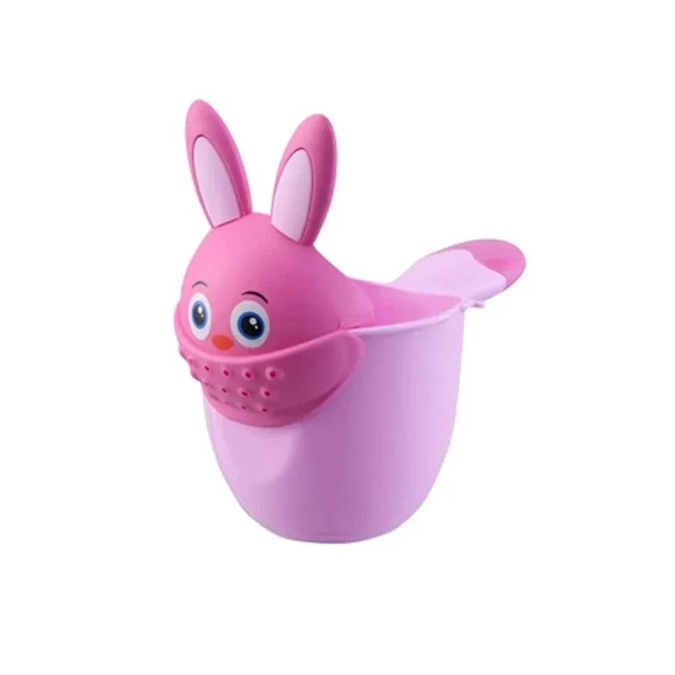 Newborn Child Shower Shampoo Cup Shampoo Cap Baby Cartoon Rabbit Shower Cup Baby Shower Water Spoon Bath Cup Watering Cup