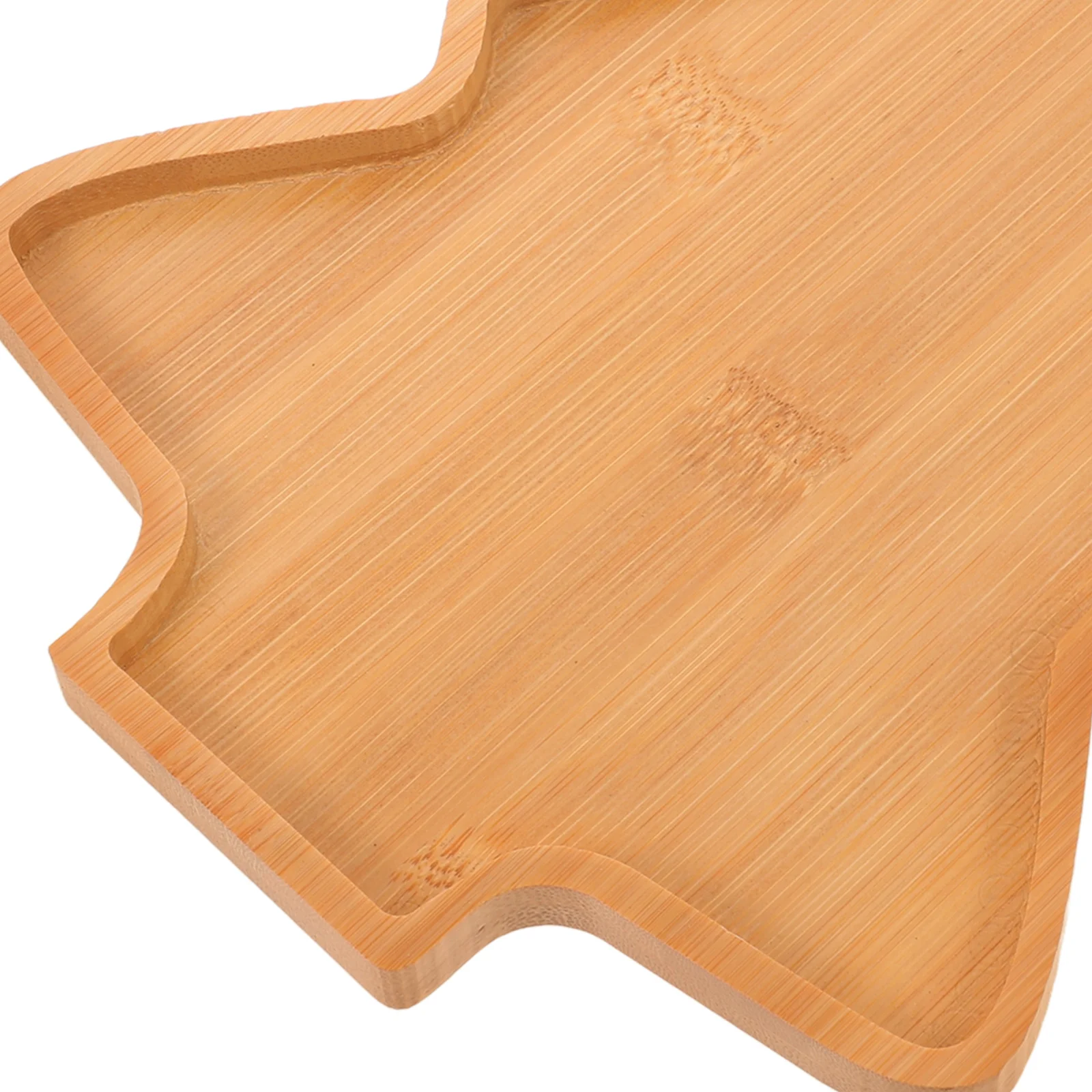 

Christmas Party Table Decorations Tree Plate Snack Tray Salad Wooden Serving Child