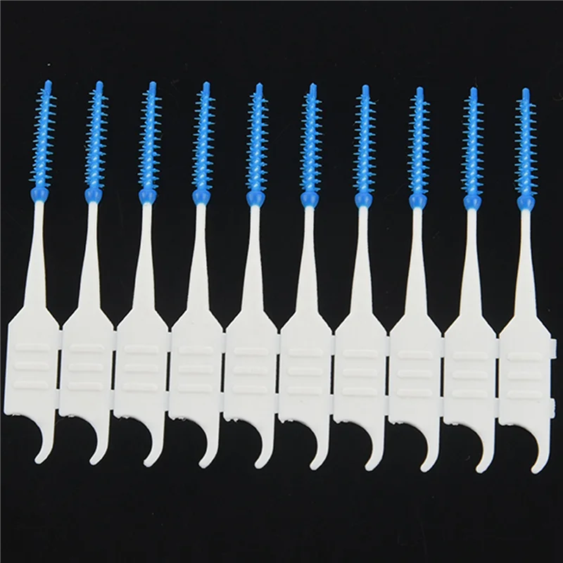 400Pcs Teeth Toothpicks Floss Picks Interdental Brush Stick Tooth Clean