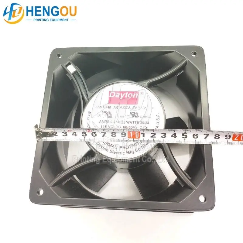 355 CFM AC AXIAL Fan Hengou Printing Machine Parts 115V 87x75mm