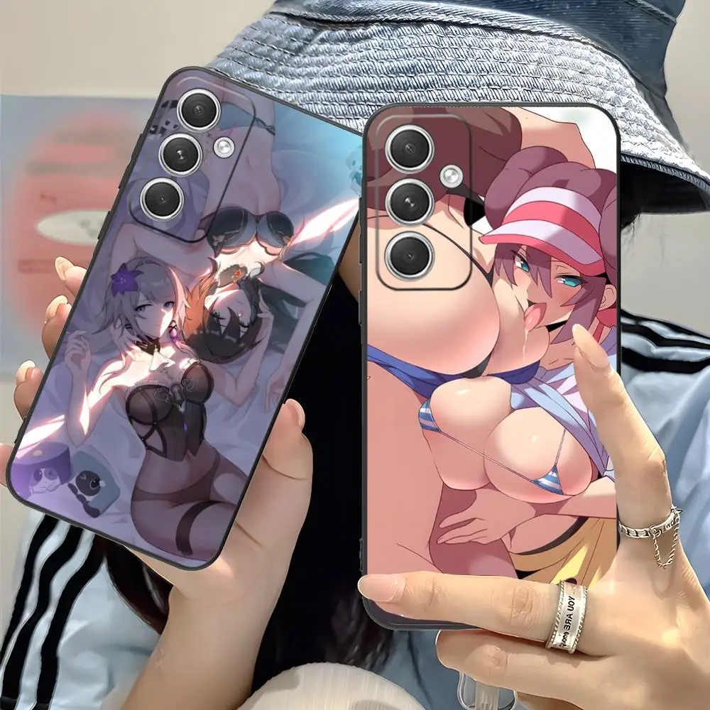 

Anime Yuri Hentai Phone Case for Samsung Galaxy S25 S24 S23 S22 S21 S20 S10 S9 Plus FE Ultra Lite Black Pretty Luxury