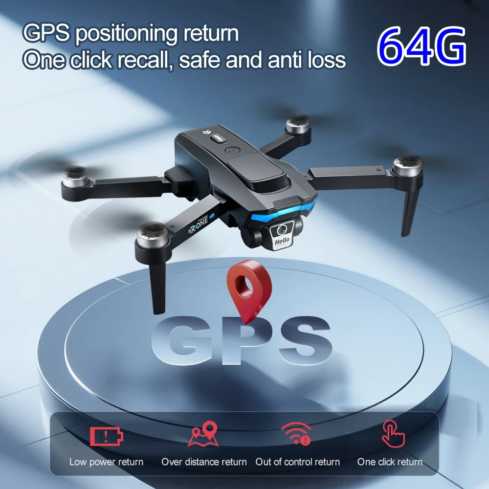 F208PRO Drone 4K Profesional EIS HD Gimbal GPS 5G WiFi 1KM RC Distancia FPV Dron PRO Quadcopter sin escobillas