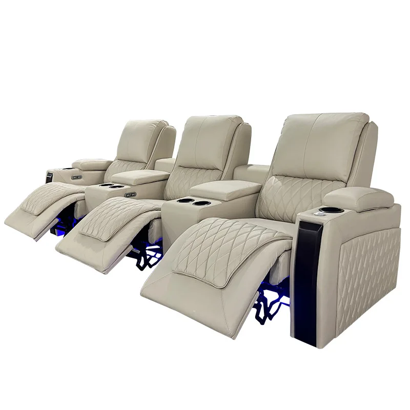 فيلا خاصة ذكية راقية قابلة للتخصيص، غرفة الصوت والفيديو، قاعة الأفلام والتلفزيون، أريكة المسرح المنزلي الكهربائية