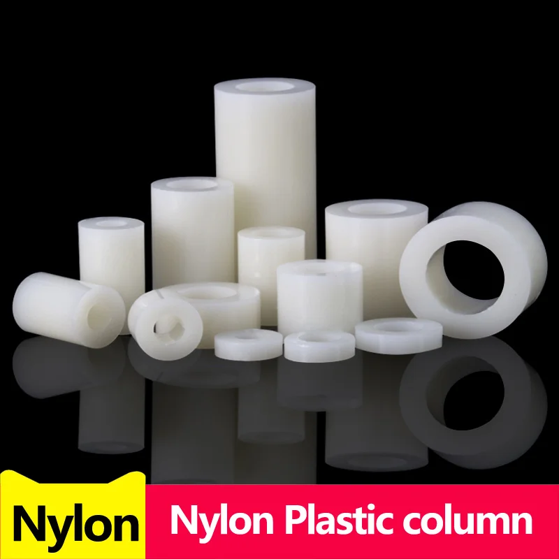 

M3 M4 M5 M6 M8 White ABS Nylon Plastic Insulation Column Washer Sleeve Gasket Round Hole Pillar Pad High Spacing