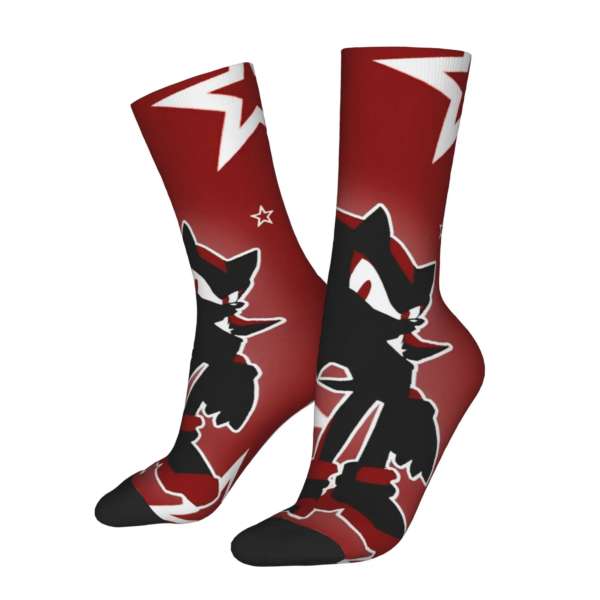Harajuku S-Shadow The Hedgehogs Basketball Socks Crew Socks for Women Men Breathable
