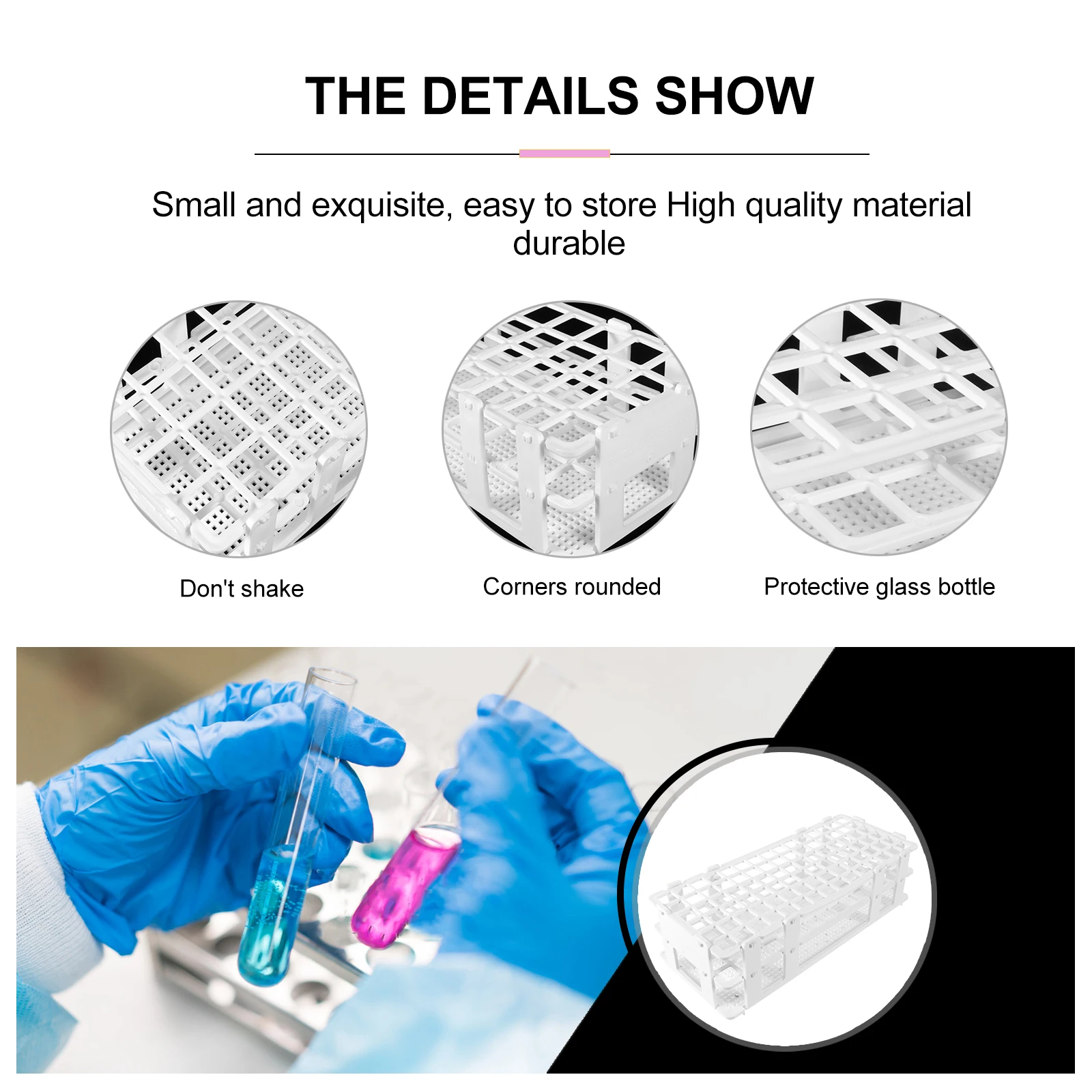 

Storage Rack Flower Tube Holder Vials for Fresh Plants Plastic Test Stand Bracket