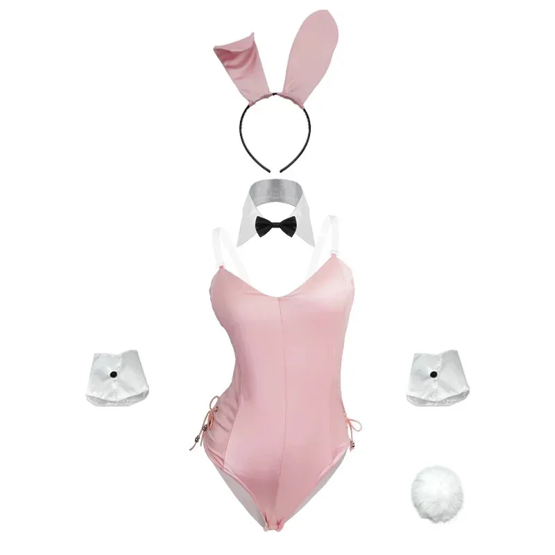 

Sexy Cute Bunny Girl Faux Leather Material Rabbit Woman Set Good Quality Can Wear Out To Comic Show Kawaii Cosplay Bunny Costumb