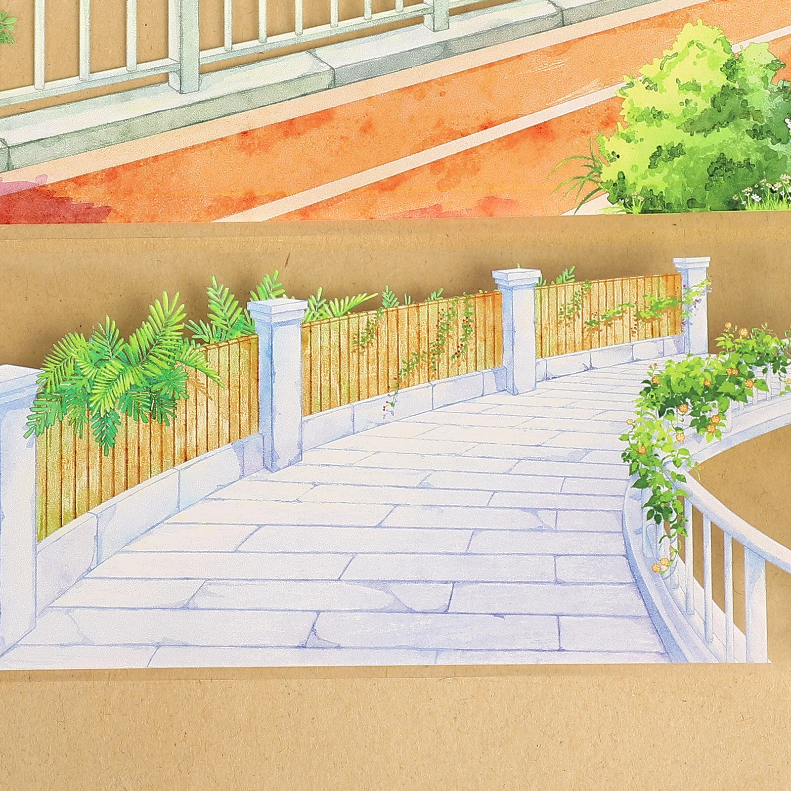 

60mm*500cm Vintage Plant Trail Along The Lake Landscape PET Tape Creative DIY Journal Material Collage Scrapbook Stationery