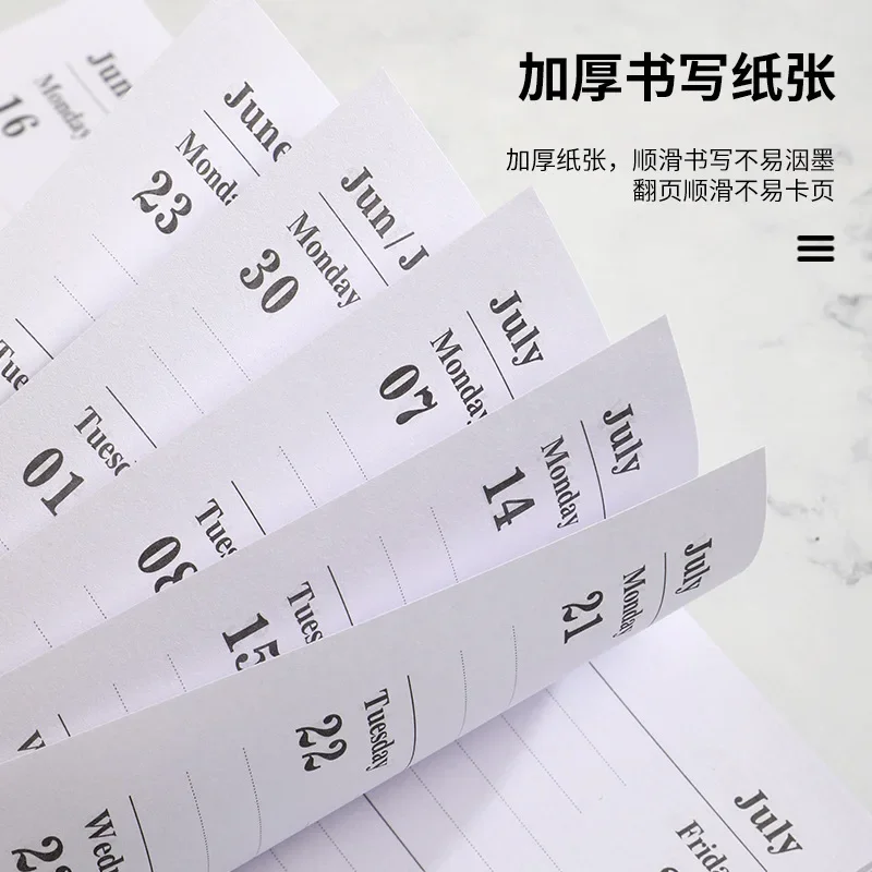 2025 English Calendar Book Time Management Efficiency Manual Plan This Week Book Printable Logo planner organizer  notebook